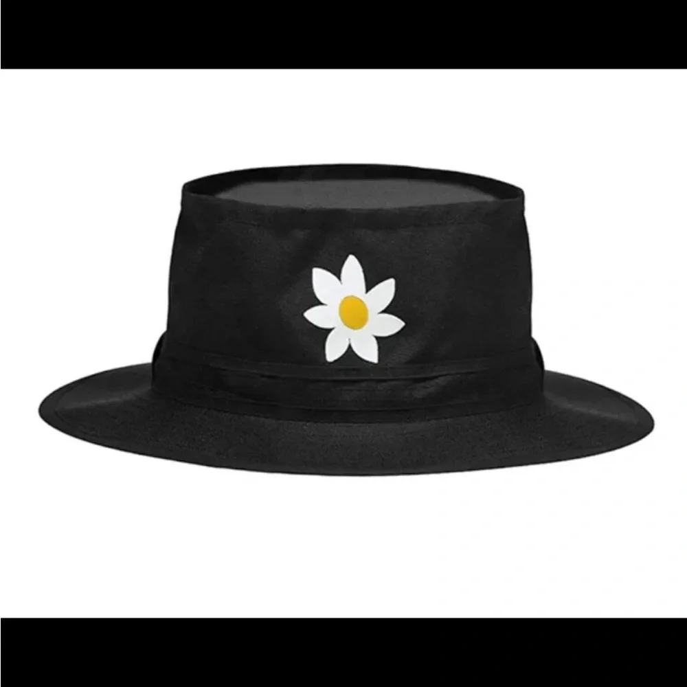 McNairy & Co.‎ Black Woody Daisy Fitted Bucket Hat Medium Nylon